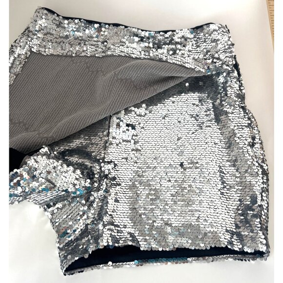 Silver Sequins Skorts Women Size Medium - Picture 5 of 10